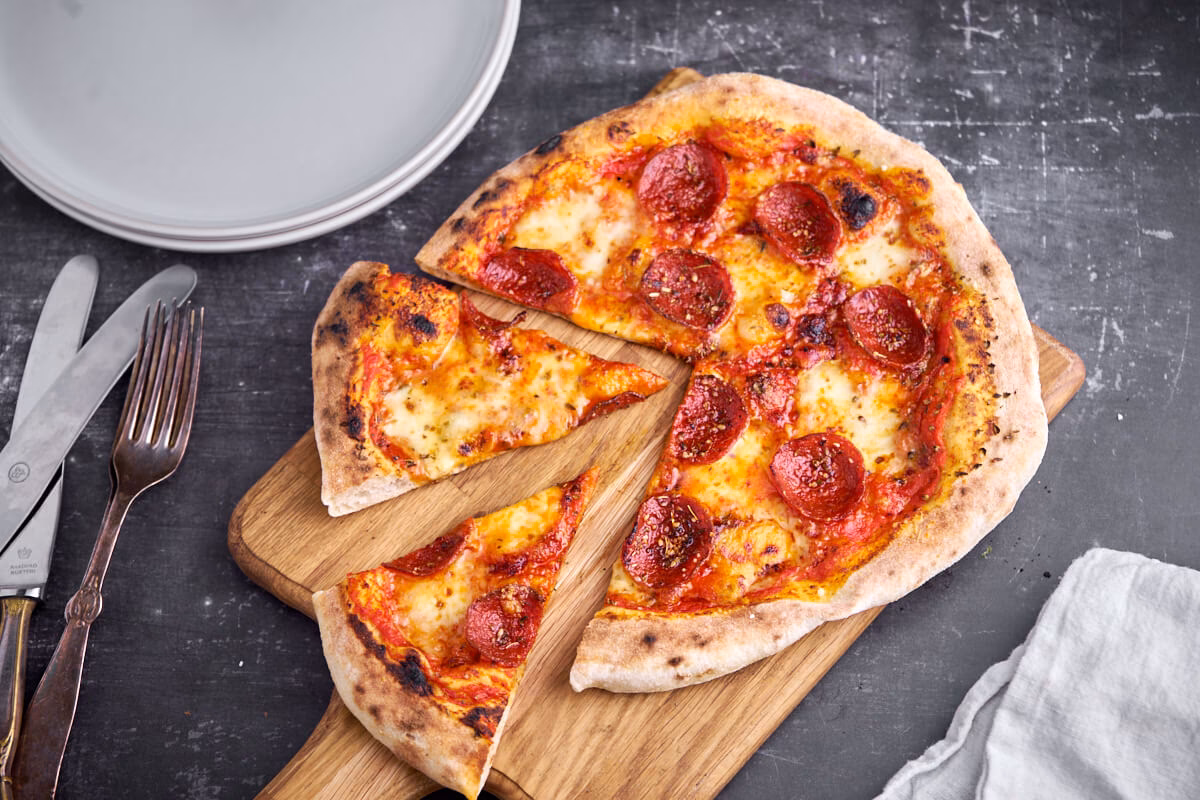 Er der gris i pepperoni?