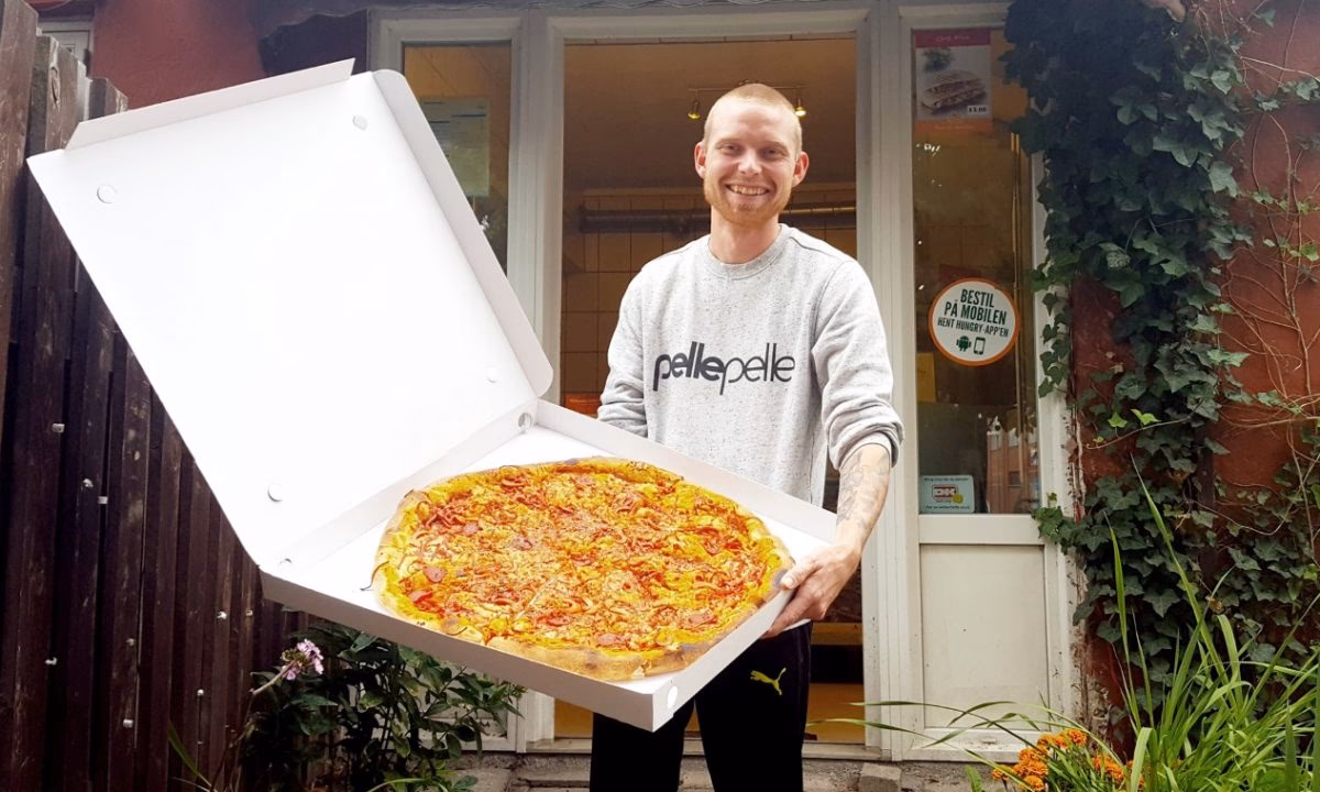Hvor mange diameterer er en pizza?