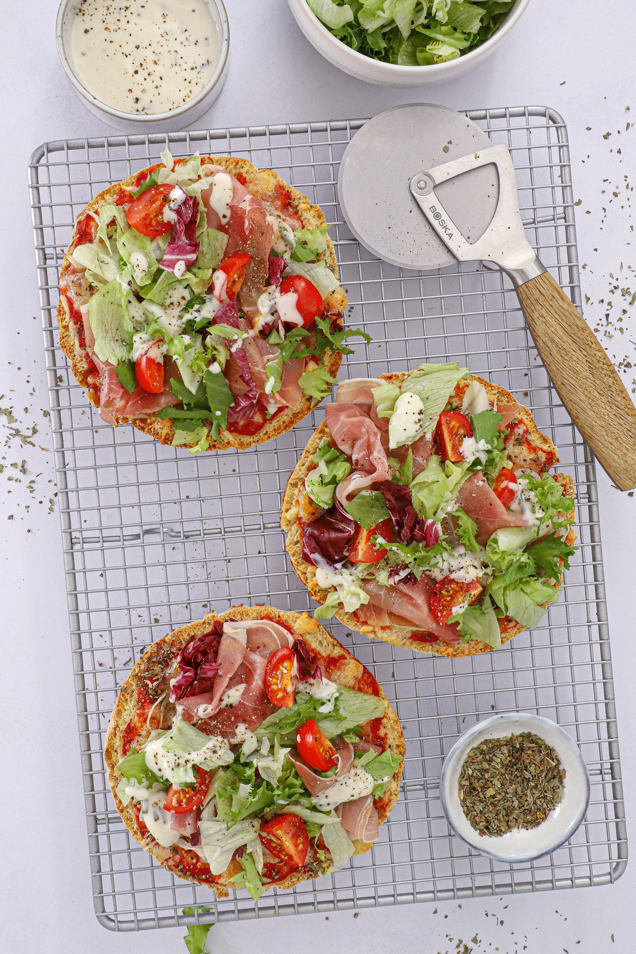 Hvor lang tid skal mini pizza have?