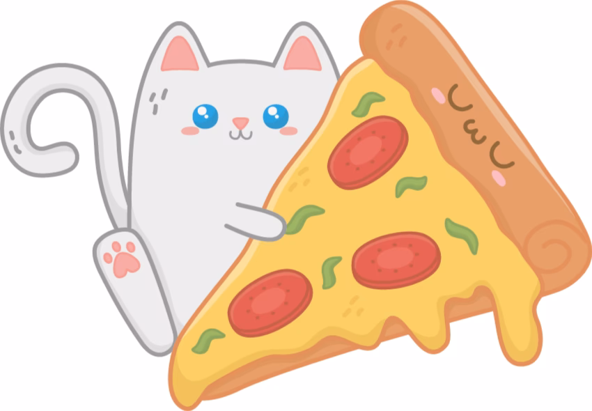 Kan katte tåle pizza?